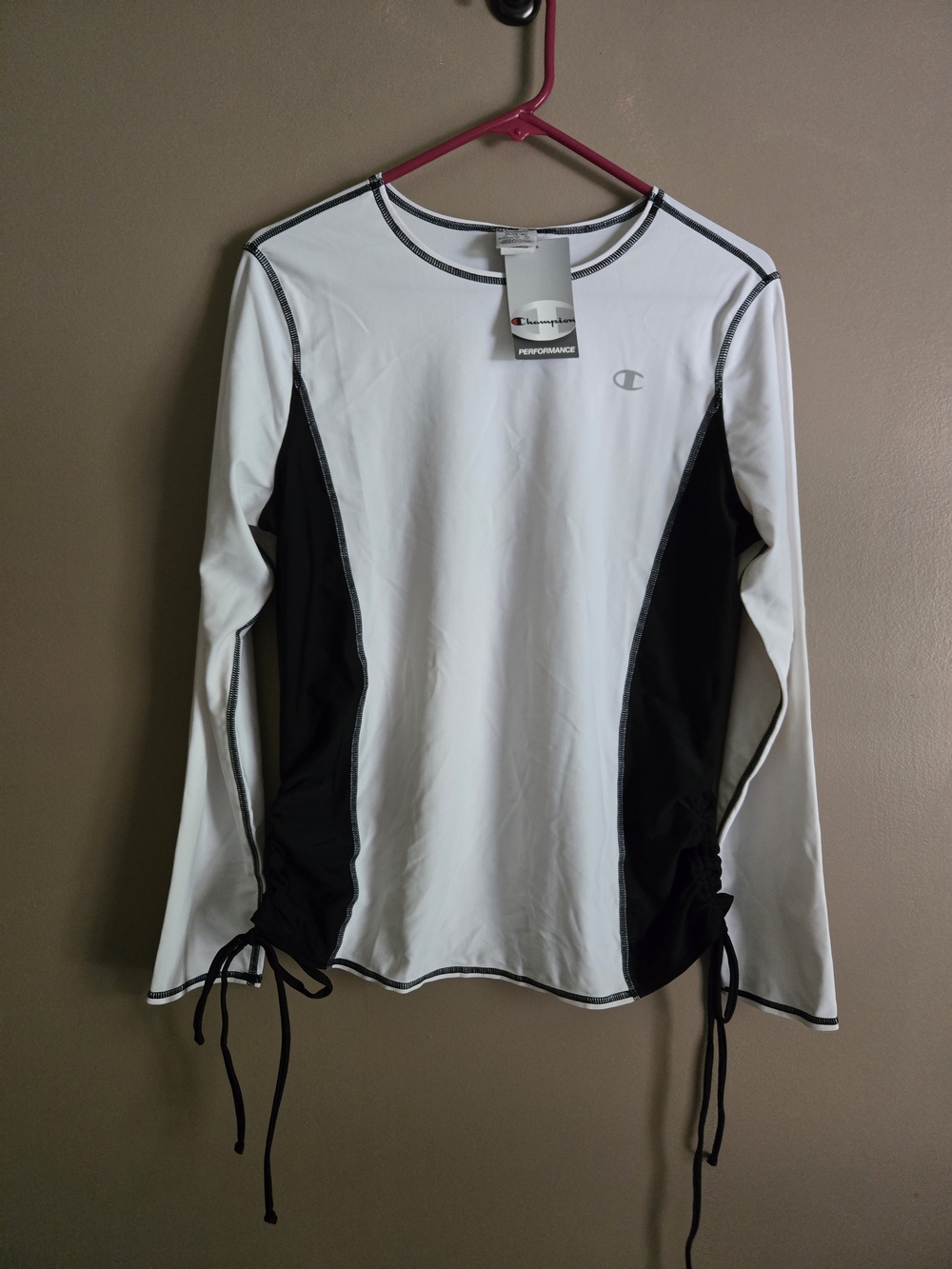 Champion Women’s White and Black Long Sleeve Swim Rash Guard